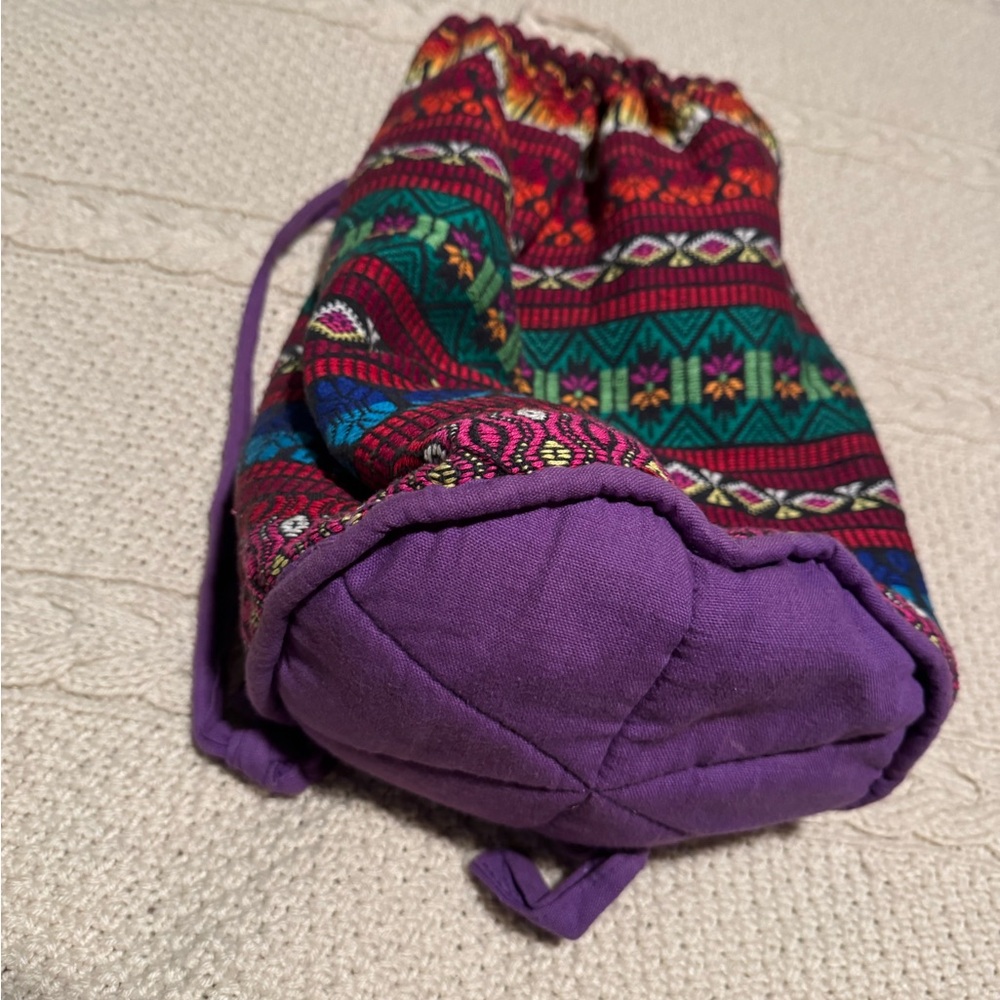 Colorful Patterned Drawstring Backpack - Picture 2 of 7